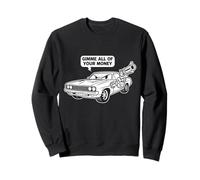Cool Muscle Car Design Dame Todo Tu Dinero Estilo De Dibujos Animados Sudadera
