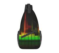 Cool Music Sound Daisy Flower Sling Bag, Mochila de Hombro, Paquete de Pecho, Mochila Cruzada Informal para Mujeres, Hombres, Viajes de Senderismo