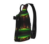 Cool Music Sound Jumping Whales Diagonalmente Sling Bag, Crossbody Sling Backpack Shoulder Chest Bag para Mujeres Hombres, Travel Hiking Daypack