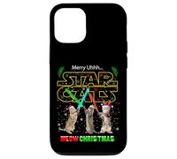Cool New Year Christmas Cats Meow Fighting Illustration Fun Carcasa para iPhone 12/12 Pro