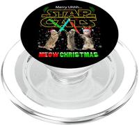 Cool New Year Christmas Cats Meow Fighting Illustration Fun PopSockets PopGrip para MagSafe