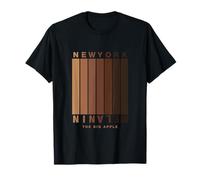 Cool New Yok City with Melanin Colors Illustration Graphic Camiseta