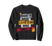 Cool New York City 5 Boroughs, New York City Illustration Sudadera