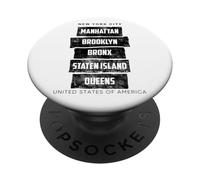 Cool New York City 5 Boroughs, New York Tshirt New York City PopSockets PopGrip Adhesivo