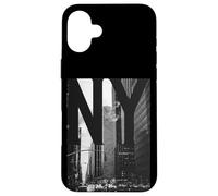 Cool New York City Abstract Skyline, Black & White New York Carcasa para iPhone 16 Plus