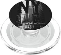 Cool New York City Abstract Skyline, Black & White New York PopSockets PopGrip para MagSafe