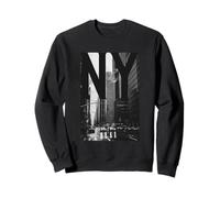 Cool New York City Abstract Skyline, Black & White New York Sudadera