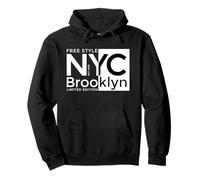 Cool New York City Brooklyn Free Style Illustration Graphic Sudadera con Capucha