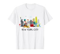 Cool New York City Sketch Drawing Art Illustration Graphic Camiseta gráfica económica
