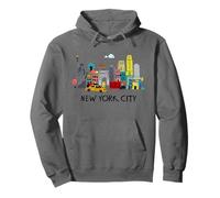Cool New York City Sketch Drawing Art Illustration Graphic Sudadera con Capucha