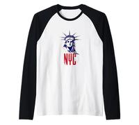 Cool New York City Statue of Liberty, Enjoy New York City Camiseta Manga Raglan