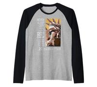 Cool New York City Statue of Liberty T-Shirt, New York City Camiseta Manga Raglan