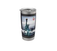 Cool New York City Statue Of Liberty T shirt, New York City Vaso térmico de acero inoxidable de doble pared