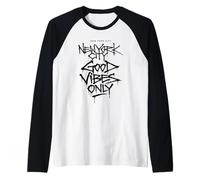 Cool New York City Vibes, NYC Urban Street Art Style Camiseta Manga Raglan