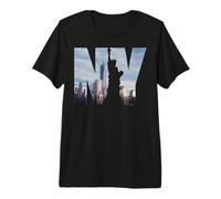 Cool New York Skyline Graphic Design Tees, New York City Camiseta Premium