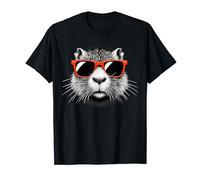Cool Nutria con gafas de sol Arte gráfico Camiseta