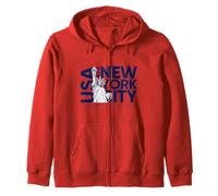Cool NYC New York City Statue of Liberty with USA Flag Sudadera con Capucha