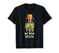 Cool One Dollar Cartoon Style, Yes I'm Rich, Rich Graphic Camiseta
