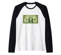 Cool One Dollar Cartoon Style, Yes I'm Rich, Rich Graphic Camiseta Manga Raglan