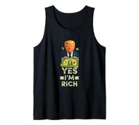 Cool One Dollar Cartoon Style, Yes I'm Rich, Rich Graphic Camiseta sin Mangas