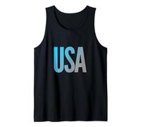 Cool One Word Text of USA For Americans Estados Unidos Lover Camiseta sin Mangas