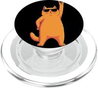 Cool Orange Cat Rock Hand Sign Gafas De Sol Gráfico Y Rollo PopSockets PopGrip para MagSafe