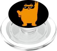 Cool Orange Cat Rock Hand Sign Gafas De Sol Gráfico Y Rollo PopSockets PopGrip para MagSafe