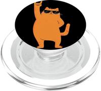 Cool Orange Cat Rock Hand Sign Gafas De Sol Gráfico Y Rollo PopSockets PopGrip para MagSafe