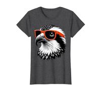 Cool Osprey Bird con Gafas de Sol Arte gráfico Camiseta, Mujer, Jaspeado Oscuro, 3XL