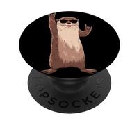 Cool Otter Rock On Funny Animal Lover Graphic Gafas de Sol PopSockets PopGrip Adhesivo