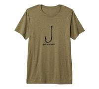 Cool Outdoor Fishing Get Hooked Anzuelo de Pescado Camiseta Premium