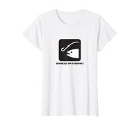 Cool Outdoor Fishing Hooked on Fishing! Camiseta gráfica económica, Mujer, Blanco, L