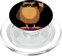 Cool Owl Rock On Funny Bird Lover Animal Graphic Gafas de Sol PopSockets PopGrip para MagSafe