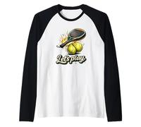 Cool Padel Lets Play - Raqueta Ball Splash Fun Graphic Camiseta Manga Raglan