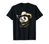 Cool Panda Rockin 'a Wild West Look para los amantes del rancho y el rodeo Camiseta