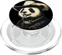 Cool Panda Rockin 'a Wild West Look para los amantes del rancho y el rodeo PopSockets PopGrip para MagSafe