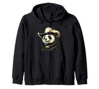 Cool Panda Rockin 'a Wild West Look para los amantes del rancho y el rodeo Sudadera con Capucha