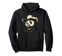 Cool Panda Rockin 'a Wild West Look para los amantes del rancho y el rodeo Sudadera con Capucha