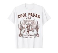 Cool Papas Club Cowboy Desert Sunset Western Grandpa Camiseta