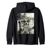 Cool Pastor Australiano Selfie Playa Gafas De Sol Perros Sudadera con Capucha