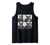 Cool Pastores Alemanes Músicos Perros Rock Emo Punk Band Camiseta sin Mangas