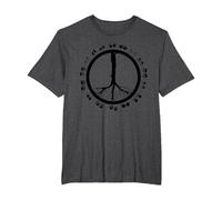 Cool Peace Sign Regalo de Derechos de Animales Huella Divertida de Animales Camiseta, Hombre Tallas Grandes, Jaspeado Oscuro, 2X Alto
