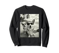 Cool Pembroke Welsh Corgi Selfie Playa Gafas de Sol Perros Sudadera