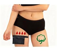 Cool Period Bragas Menstruales Certificadas Bio Gots & Organic - Ropa Íntima Absorbente a Prueba de Fugas para Flujo Abundante | Bragas de Algodón Lavables para Mujeres (4 Stars-XL)