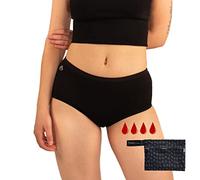 Cool Period Bragas Menstruales Certificadas Bio Gots & Organic - Ropa Íntima Absorbente a Prueba de Fugas para Flujo Abundante | Bragas de Algodón Lavables para Mujeres (4 Stars-XL)
