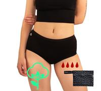 Cool Period Bragas Menstruales Certificadas Bio Gots & Organic - Ropa Íntima Absorbente a Prueba de Fugas para Flujo Abundante | Bragas de Algodón Lavables para Mujeres -L