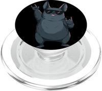 Cool Pig Rock and Roll Divertido diseño de Animales para Amantes de la música PopSockets PopGrip para MagSafe