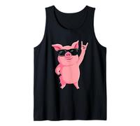 Cool Pig Rock On Funny Pig Lover - Gafas de Sol con gráficos de Animales Camiseta sin Mangas