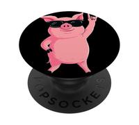 Cool Pig Rock On Funny Pig Lover - Gafas de Sol con gráficos de Animales PopSockets PopGrip Adhesivo