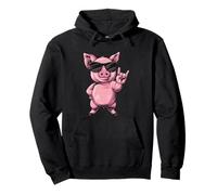 Cool Pig Rock On Funny Pig Lover - Gafas de Sol con gráficos de Animales Sudadera con Capucha